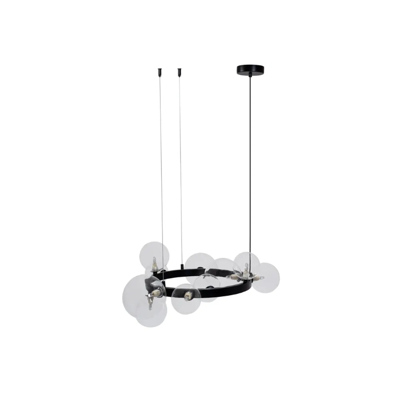 Stylowa Lampa APP1159-10CP Czarna Transparentna dla Nowoczesnych Wnętrz