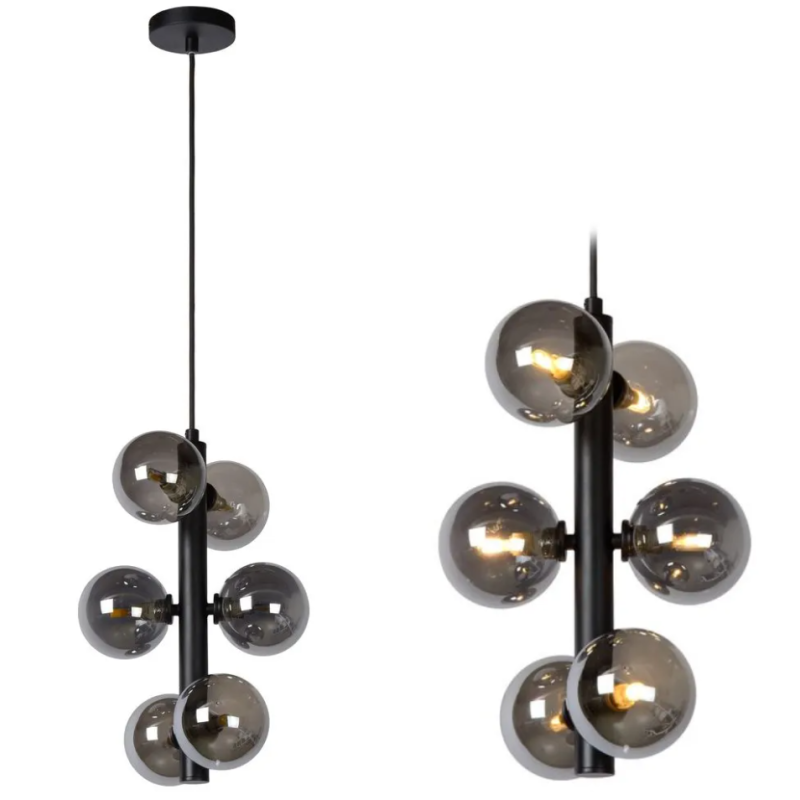 Elegancka Lampa APP1163-6CP Czarna/Szara - Styl i Nowoczesność w Twoim Wnętrzu!