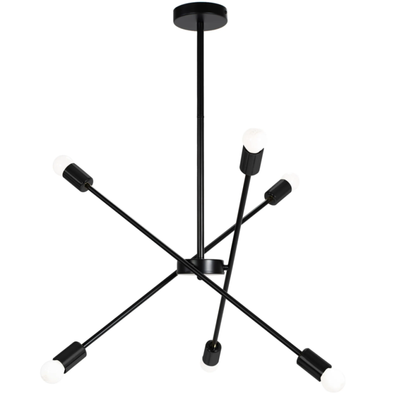 LAMPA APP1114-6CP Elegancka Czarna - Oświetlenie Nowoczesnego Wnętrza