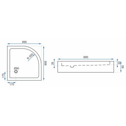 Kwadratowy brodzik LOOK biały 90x90 cm - Elegancja i funkcjonalność do Twojej łazienki