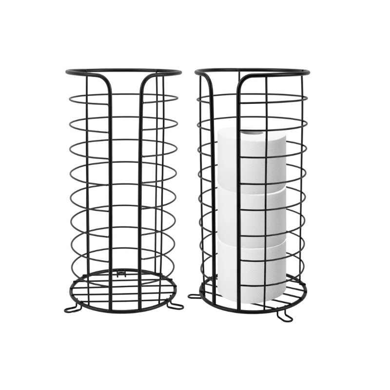Elegancki Pojemnik na Papier - Nowoczesność w Głębokiej Czerni