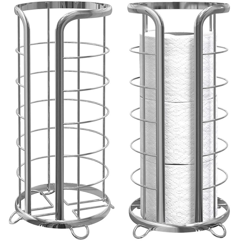 Elegancki pojemnik na papier w chromowanym wykończeniu - styl i funkcjonalność