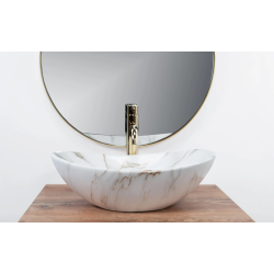 Elegancka Umywalka Nablatowa ROYAL MINI SHINY AIAX - Styl i Funkcjonalność w Jednym