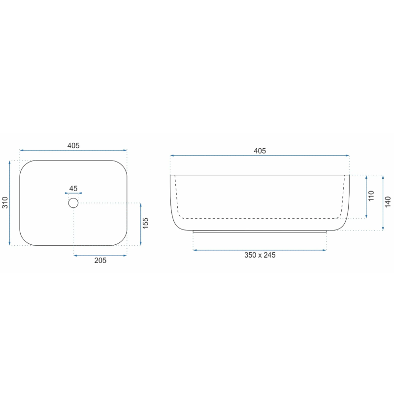 Nowoczesna Umywalka Demi Mini - Stylowa, Niewielka, Nablatowa Idealna do Każdej Łazienki