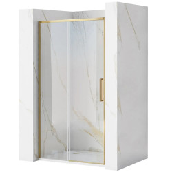 Eleganckie Drzwi Prysznicowe Rapid Slide w Odcieniu Złota 110 cm
