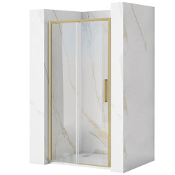 Eleganckie Drzwi Prysznicowe Rapid Slide w Odcieniu Złota 110 cm