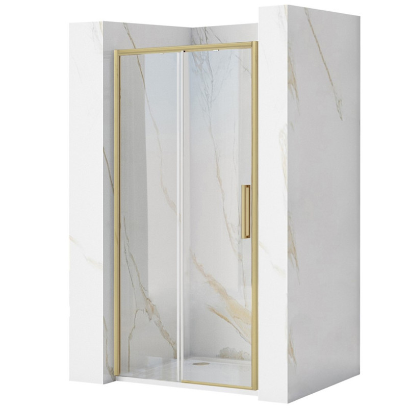 Eleganckie Drzwi Prysznicowe Rapid Slide w Odcieniu Złota 110 cm