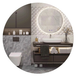 Lustro Ścienne LED 70CM z Nowoczesnym Designem