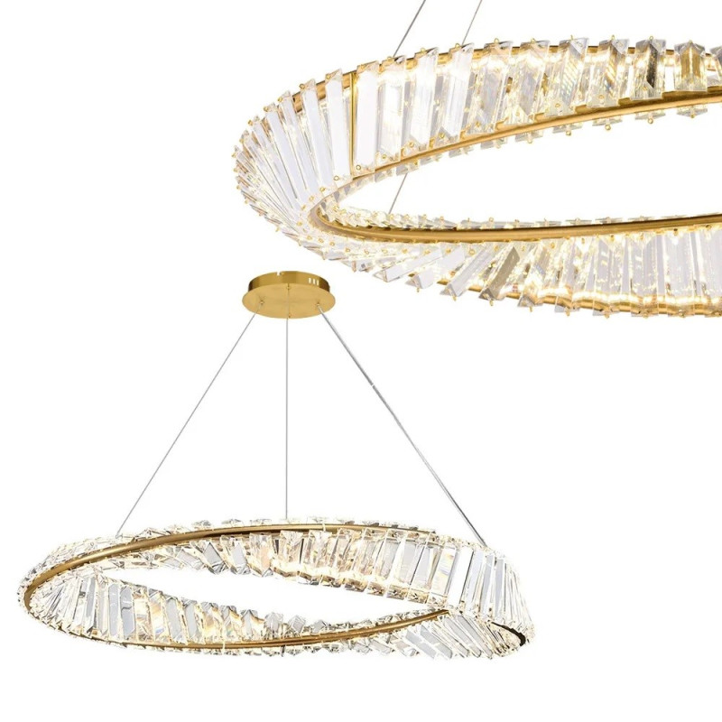 Elegancka Lampa Kryształowa 50cm - Luksusowy Akcent do Twojego Wnętrza