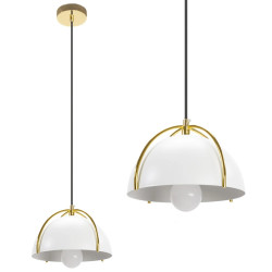 Elegancka Lampa Wisząca APP1216-1CP Złoto/Biel