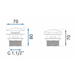 Złoty Korek do Wanny 6cm - Luksusowy Szczotkowany Design dla Eleganckich Łazienek