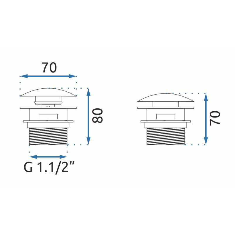 Złoty Korek do Wanny 6cm - Luksusowy Szczotkowany Design dla Eleganckich Łazienek