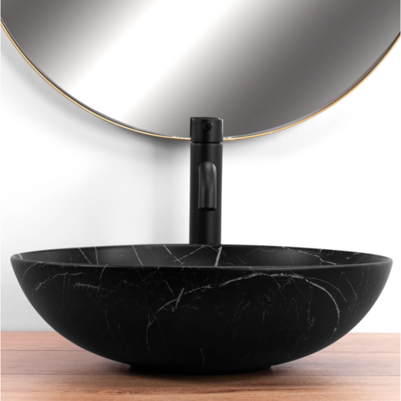 Wyjątkowa Umywalka NABLATOWA FIBO BLACK MATT - Elegancja i Nowoczesność