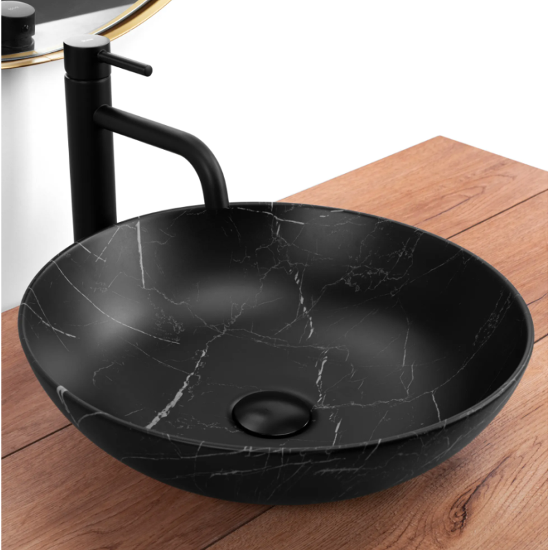 Wyjątkowa Umywalka NABLATOWA FIBO BLACK MATT - Elegancja i Nowoczesność