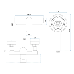 Odkryj Elegancję: Czarna Bateria Prysznicowa DART - Styl i Funkcjonalność w Twojej Łazience