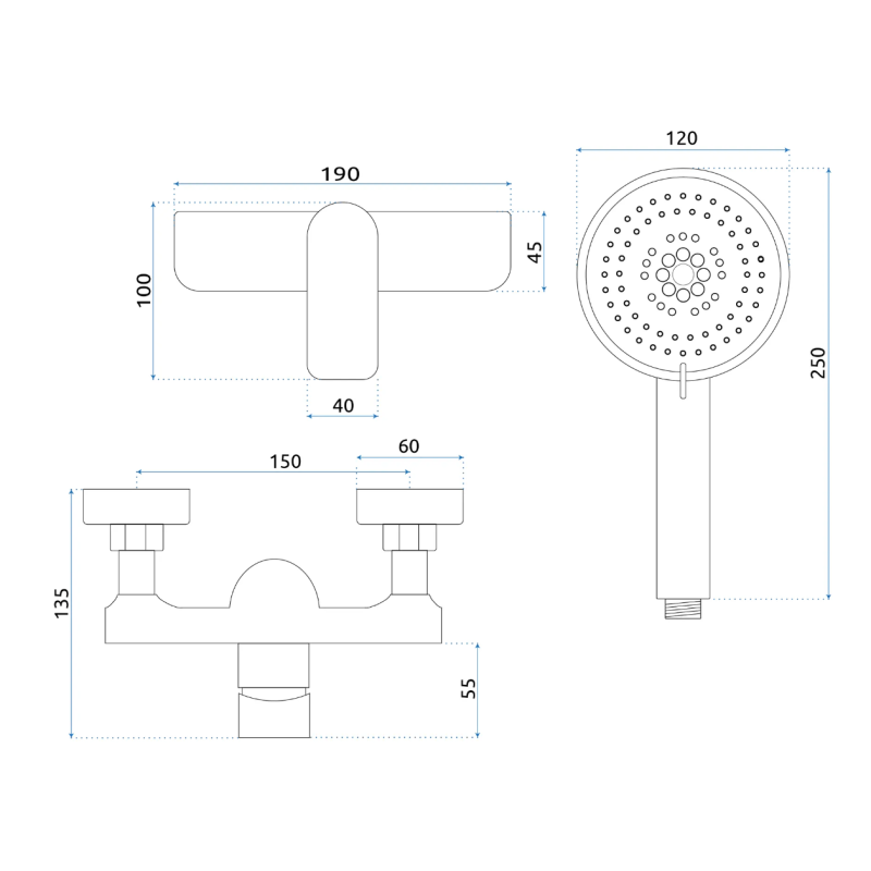 Odkryj Elegancję: Czarna Bateria Prysznicowa DART - Styl i Funkcjonalność w Twojej Łazience