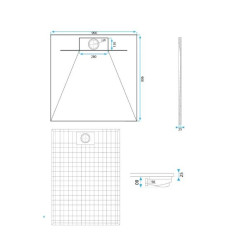 Elegancki Brodzik Bazaltowy Czarny 90x90 - Styl i Funkcjonalność W Twojej Łazience
