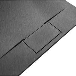 Ekskluzywny brodzik Bazalt Long Black 90x120 – designerska elegancja w Twojej łazience!