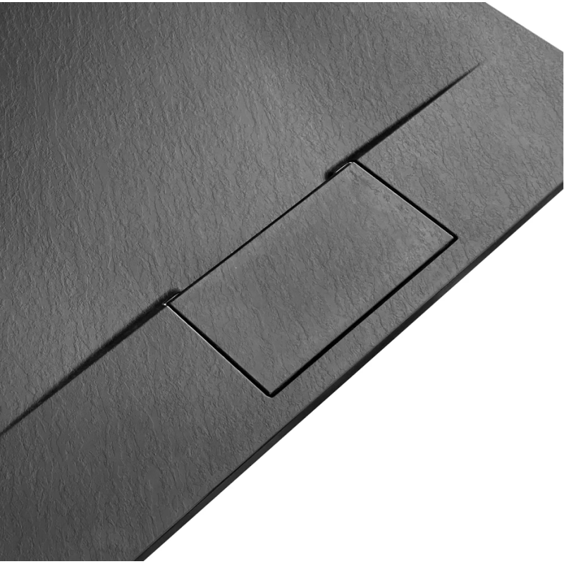 Ekskluzywny brodzik Bazalt Long Black 90x120 – designerska elegancja w Twojej łazience!