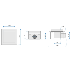 Elegancki Odpływ Podłogowy CROSS 150x150 - Szczotkowany Design