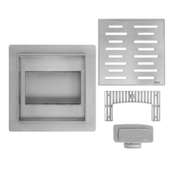 Elegancki Odpływ Liniowy 150x150 ze Stali Szczotkowanej - Nowoczesny Design