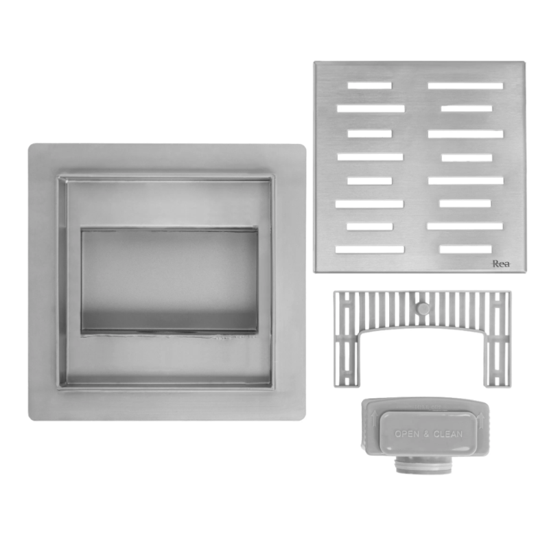 Elegancki Odpływ Liniowy 150x150 ze Stali Szczotkowanej - Nowoczesny Design