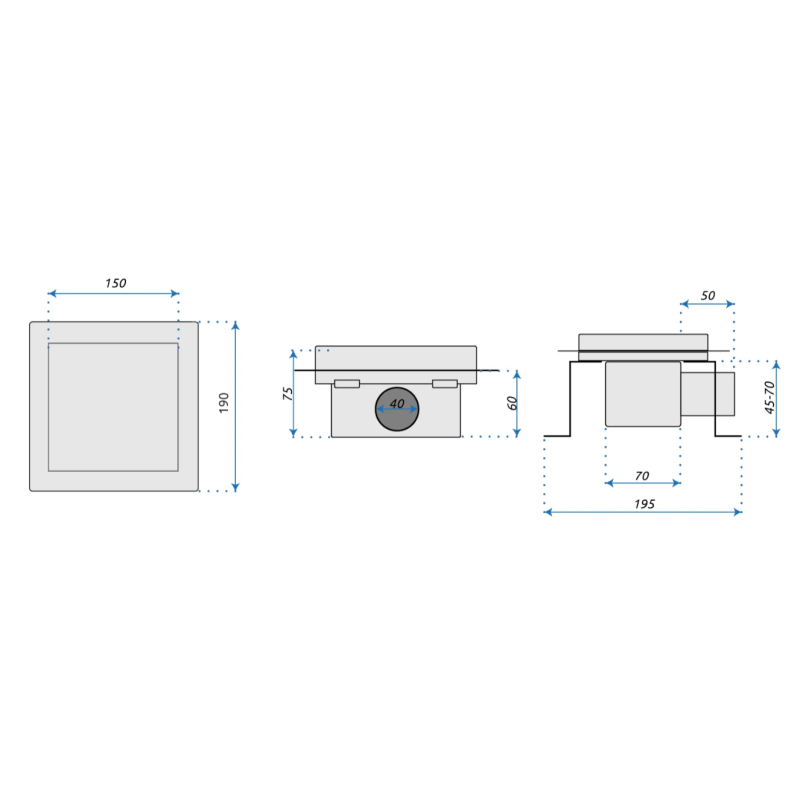Elegancki Odpływ Liniowy 150x150 ze Stali Szczotkowanej - Nowoczesny Design