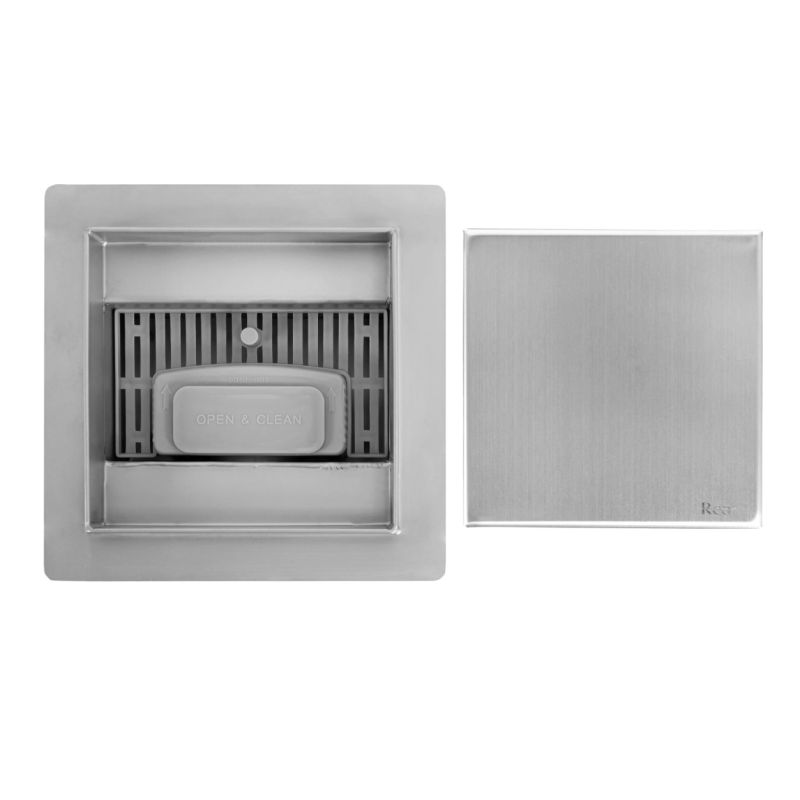 Elegancki Odpływ NEO 120x120 - Wybierz Szczotkowane Wykończenie