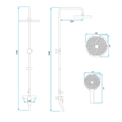 Zestaw Prysznicowy Bloom Biały/Chrom My1805: Nowoczesny, Stylowy, Niezawodny