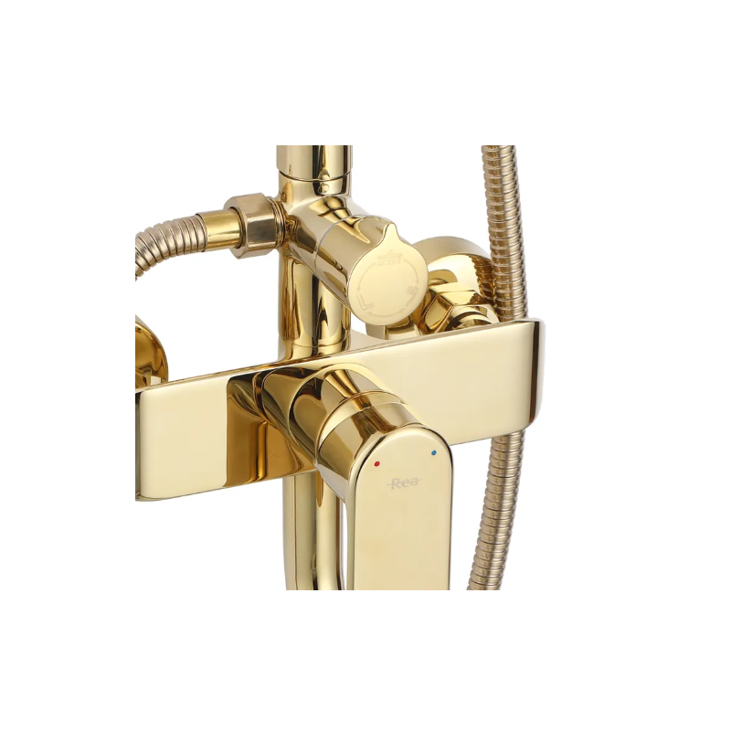 Złoty Zestaw Prysznicowy Bloom: Luksusowy Akcent do Twojej Łazienki!