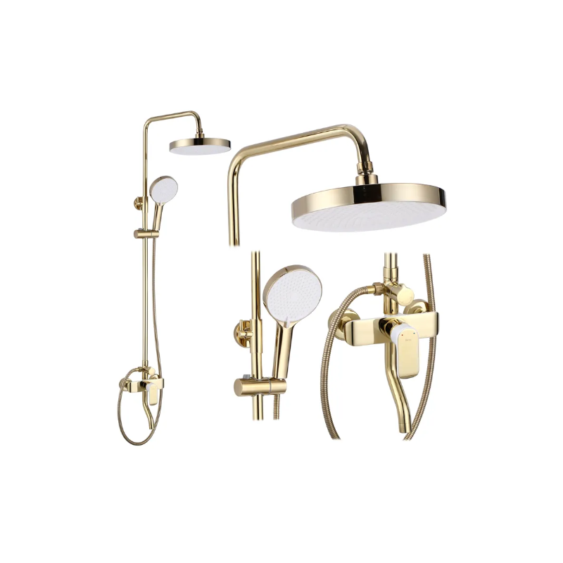 Zestaw Prysznicowy Bloom MY1805-77WG - Elegancja Bieli i Złota