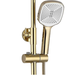 Ekskluzywny Zestaw Prysznicowy Storm Złoty – Nowoczesny Design i Luksusowy Wygląd