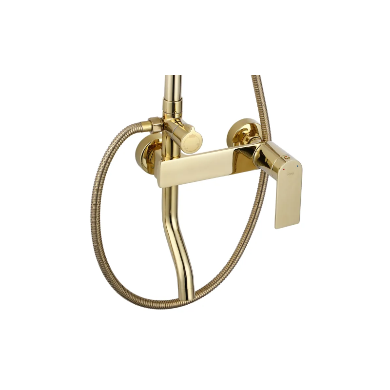 Ekskluzywny Zestaw Prysznicowy Storm Złoty – Nowoczesny Design i Luksusowy Wygląd