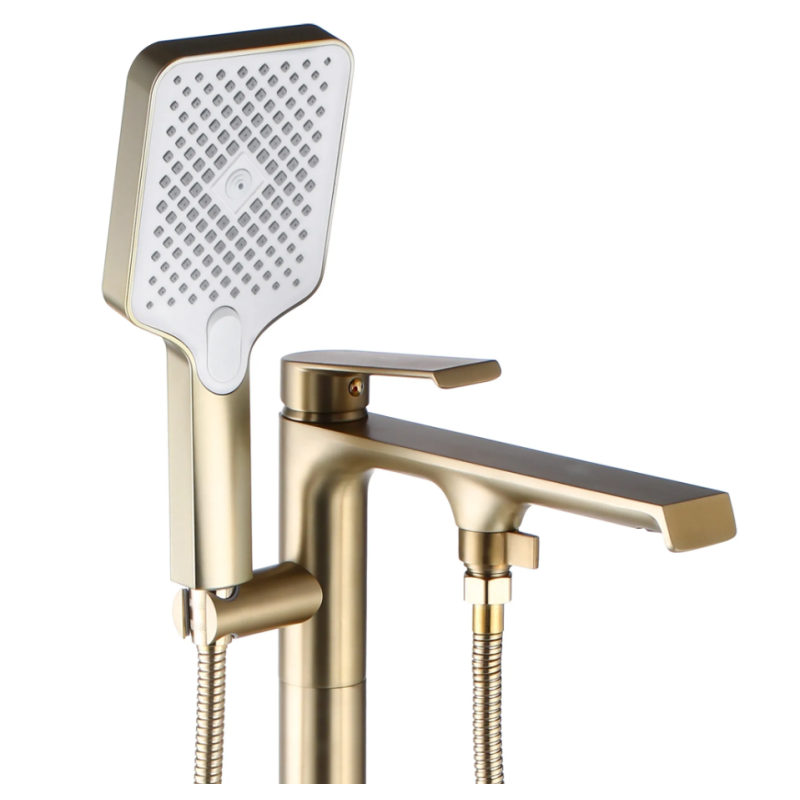 Złota Bateria Wannowa Podłogowa MY2061 - Elegancja w Twojej Łazience!