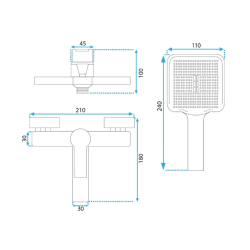 Luksusowa Bateria Wannowa Argus My2021-3B Czarna – Elegancja w Twojej Łazience