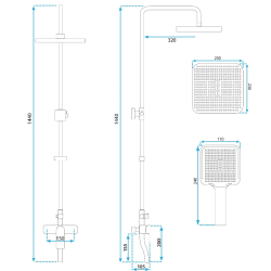 Zestaw Prysznicowy My2021-77B Argus Čarny – Stylowy i Nowoczesny Wygląd