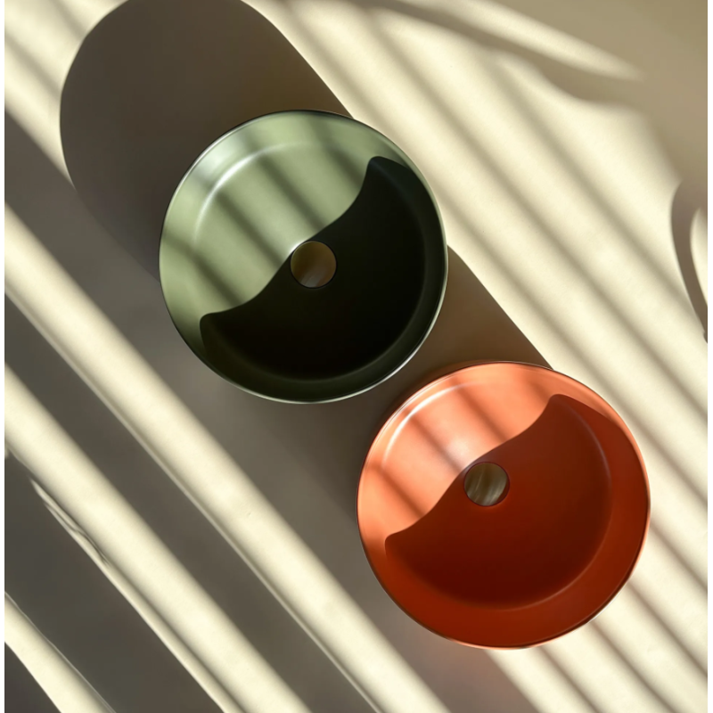 Zielona Elegancja: Umywalka Nablatowa SAMI w Macie