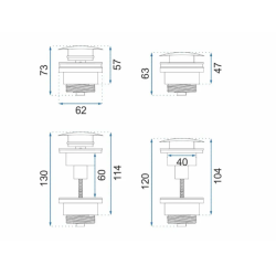 Uniwersalny Korek Klik-Klak Czarny Metaliczny - Styl i Funkcjonalność w Twojej Łazience!