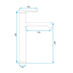 Elegancka Wysoka Bateria Umywalkowa FOSS JS-B310-1B Czarna - Nowoczesny Design