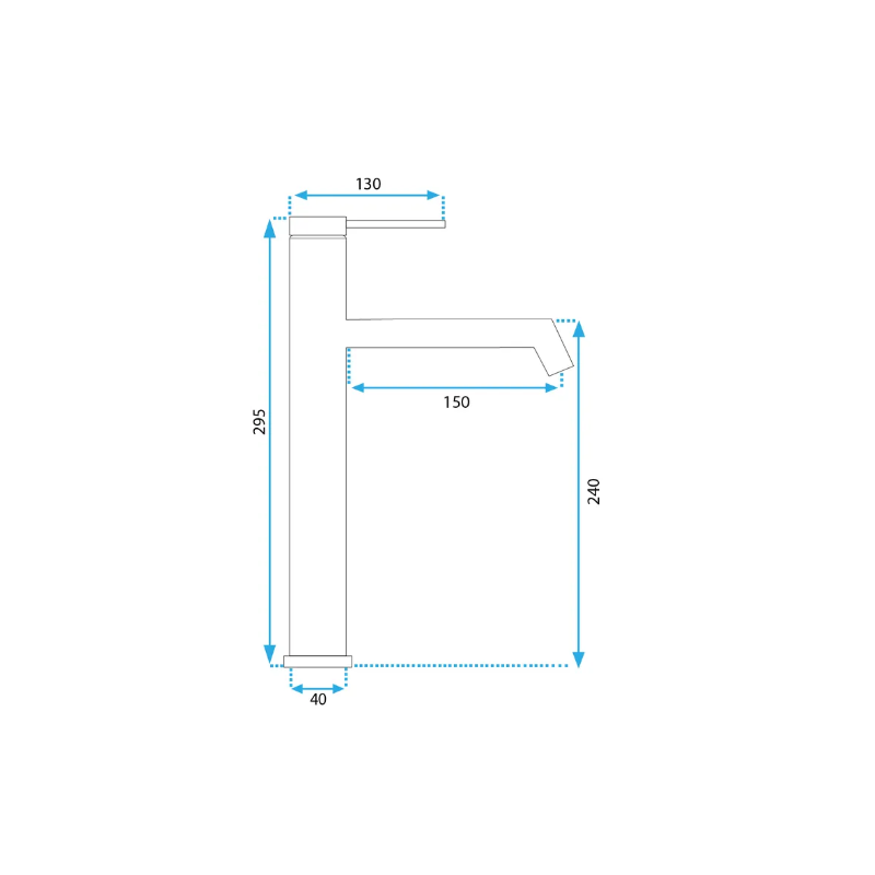 Elegancka Wysoka Bateria Umywalkowa FOSS JS-B310-1B Czarna - Nowoczesny Design