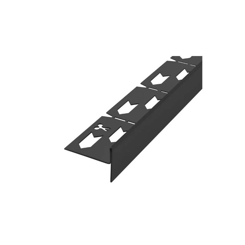 Elegancka Listwa Spadkowa 100 cm, Prawe Wykończenie, Nowoczesna Czerń