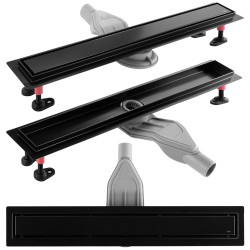 Elegancki NEOX SuperFlow czarny odpływ 800 mm - Nowoczesne rozwiązanie dla Twojej łazienki!