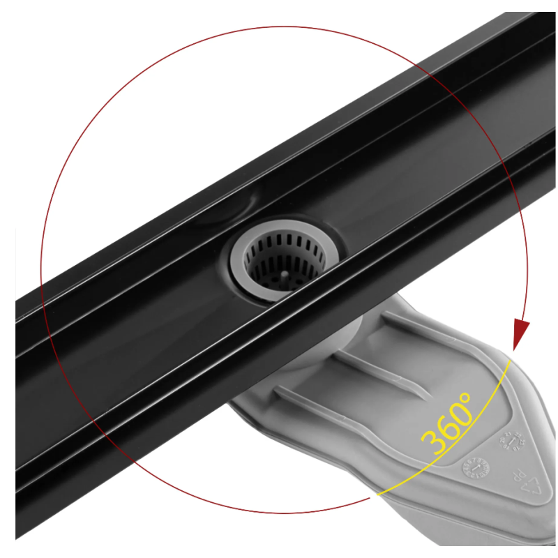 Elegancki NEOX SuperFlow czarny odpływ 800 mm - Nowoczesne rozwiązanie dla Twojej łazienki!