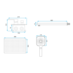 Elegancki Zestaw Prysznicowy Moby Chrom z Boxem - Łatwy Montaż i Stylowy Design
