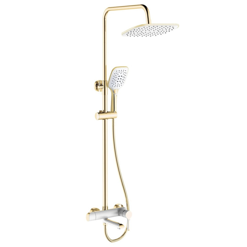 Luksusowy Zestaw Prysznicowy MELIA - Elegancja w Bieli i Złocie