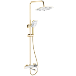Luksusowy Zestaw Prysznicowy MELIA - Elegancja w Bieli i Złocie
