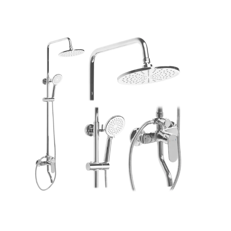 Nowoczesny Zestaw Prysznicowy SALTON Chrom – Elegancja Twojej Łazienki!