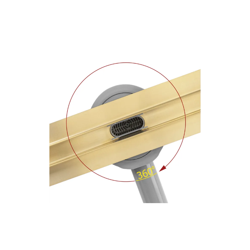 ODPŁYW NEOX SLIM PRO - Elegancja Złotego Szczotkowanego Wykończenia, Długość 600mm