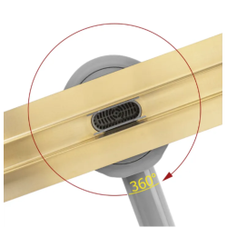 Ekskluzywny Odpływ Neox Slim Pro – Złoto Szczotkowane, Długość 800 mm