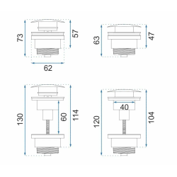 Stylowy Złoty Korek Klik-Klak Uniwersalny – Antyczny Design dla Twojej Łazienki!
